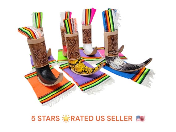 mexican mini leather wrapped  boot  tequila shots shaped like tribal boot mexican boots tequilas  free shipping we sell wholesale