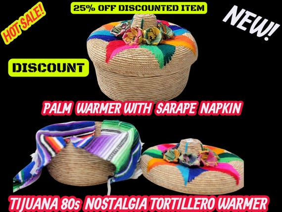 Cheap Mexican handwoven  tortilleros tortilla warmer palm straw made with napkin