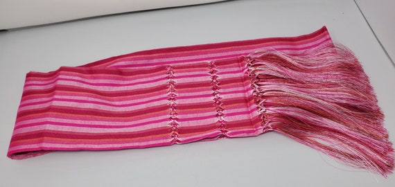 tones of pink  rebozo mexican tipical  Rebozo or Chalina, Mexican Shawl (94" x 24.5") silk artisela  free shipping we sell wholesale
