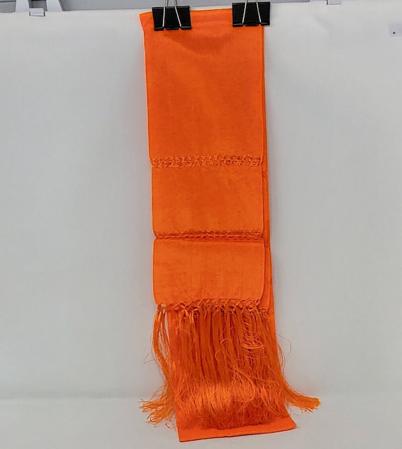 Solid orange rebozo mexican tipical  Rebozo or Chalina, Mexican Shawl (94" x 24.5") silk artisela  free shipping we sell wholesale