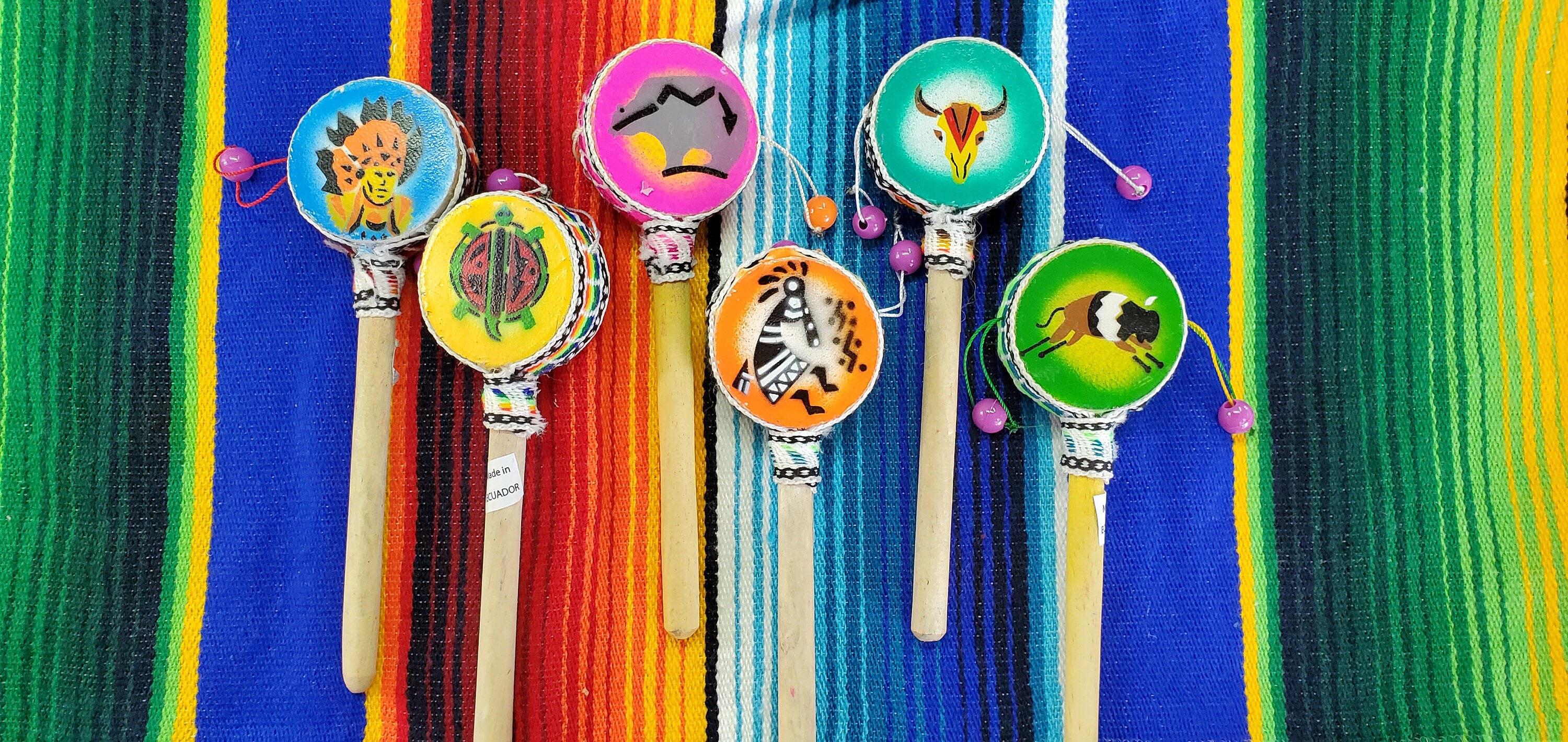 Traditional Spinning Rattle Drum Hand Bell Baby Musical Toy Etsy