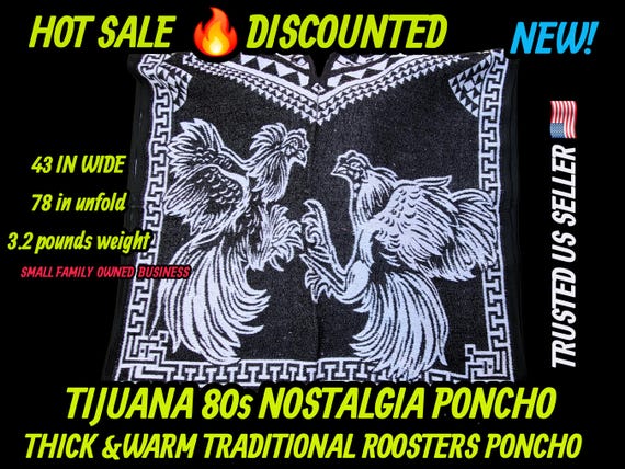 poncho roosters mexican poncho traditional  gavan jorongo 5 de mayo