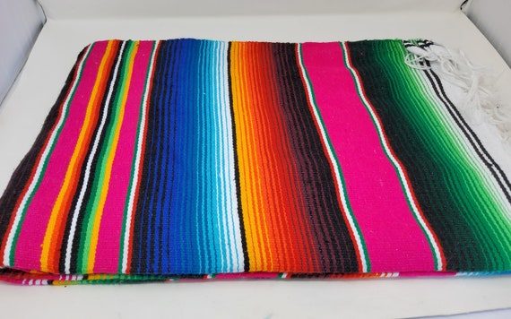 CHEAP pink mexican blanket rainbow saltillo sarape falsa blanket free shipping wholesale