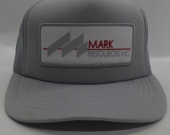 Mark Resources Patch Hat Vintage Gray Snapback Trucker Cap