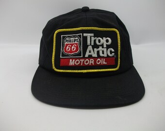 Phillips 66 Trop Artic Motor Oil Patch Hat Vintage Black Snapback
