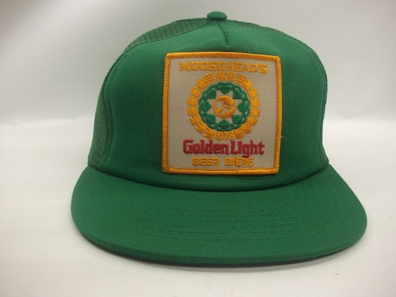 Moosehead Golden Light Beer Patch Hat Vintage Ted… - image 2