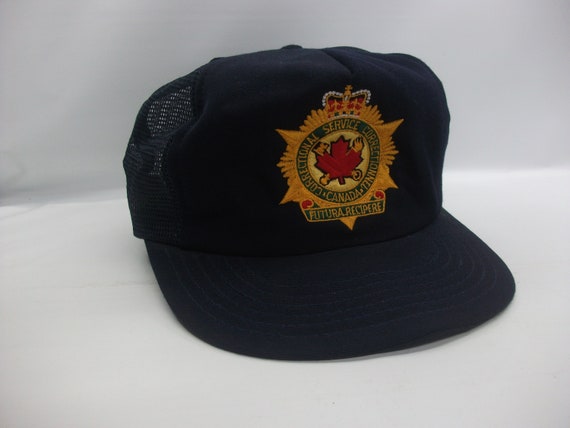 Correctional Service Canada Bilingual Hat Vintage Dark Blue Snapback Trucker Cap