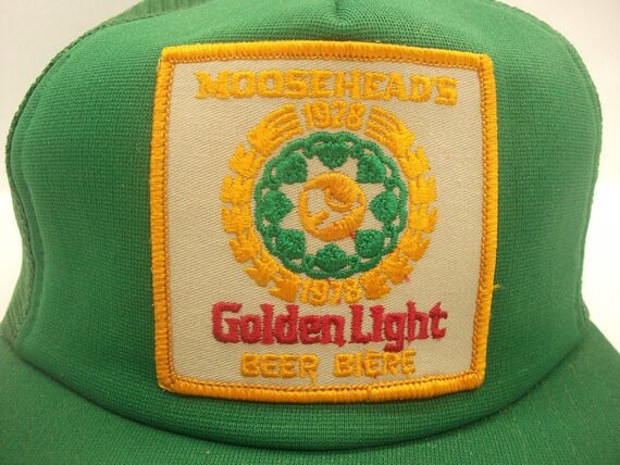 Moosehead Golden Light Beer Patch Hat Vintage Ted… - image 3