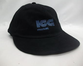 ICG Propane Hat Vintage Black Strapback Baseball Cap