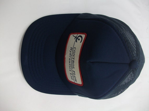 Control Flow Hydraulics Patch Hat Vintage Blue Sn… - image 7