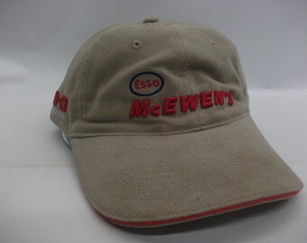 McEwen's Esso XD-3 Extra Hat Vintage Beige Hook Loop Baseball Cap