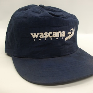 Wascana Energy Spell Out Hat Vintage Blue Nylon Snapback Baseball Cap
