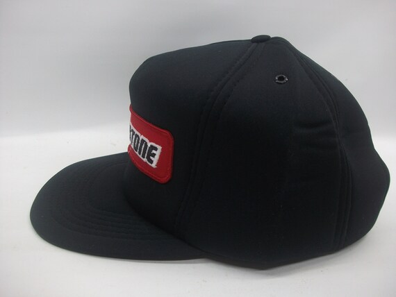 Bridgestone Patch Hat Vintage Black Snapback Base… - image 4