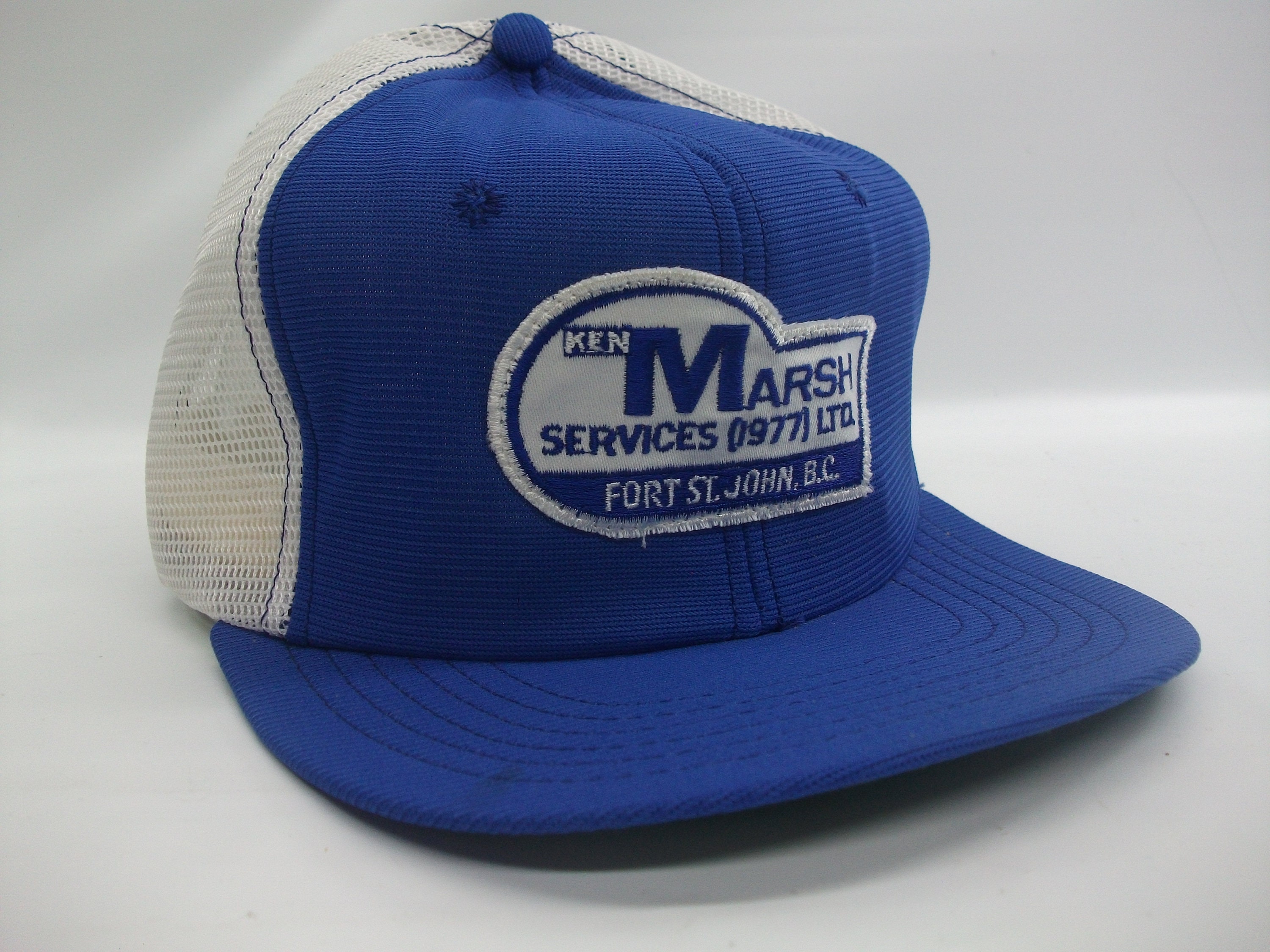 Ken Marsh Services Fort St John BC Patch Hat Vintage Blue  display picture 2