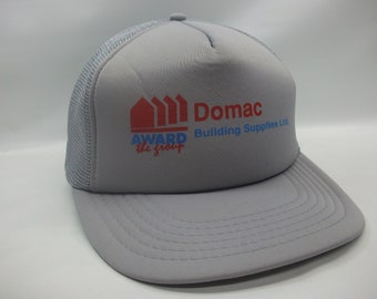 Domac Building Supplies Hat Vintage Gray Snapback Trucker Cap