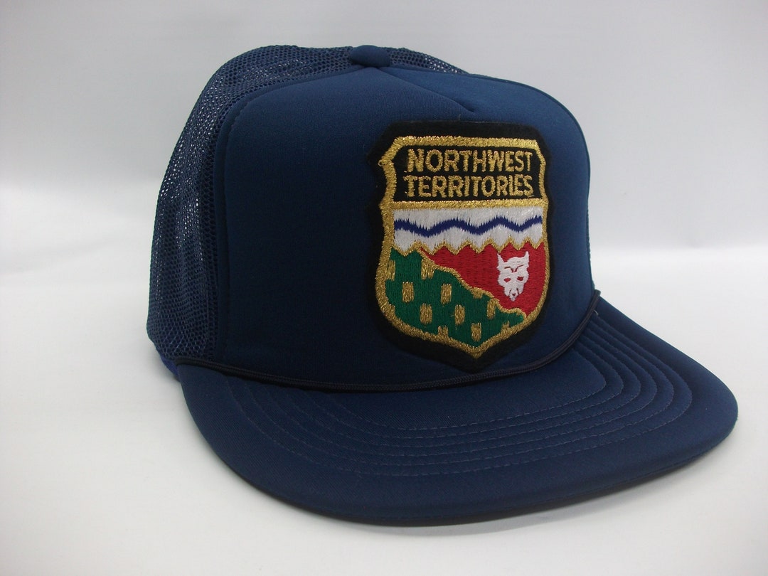 Northwest Territories Patch Hat Vintage Dark Blue Snapback Trucker Cap ...