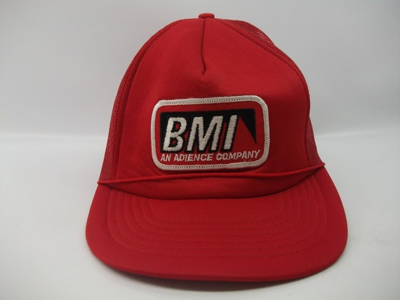 BMI Patch Hat An Adience Company Vintage Red Snap… - image 2