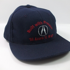 Gebaut mit Präzision '99 Acura TL-MAP Hut Vintage dunkel blau Strapback Baseball Cap Gemacht USA