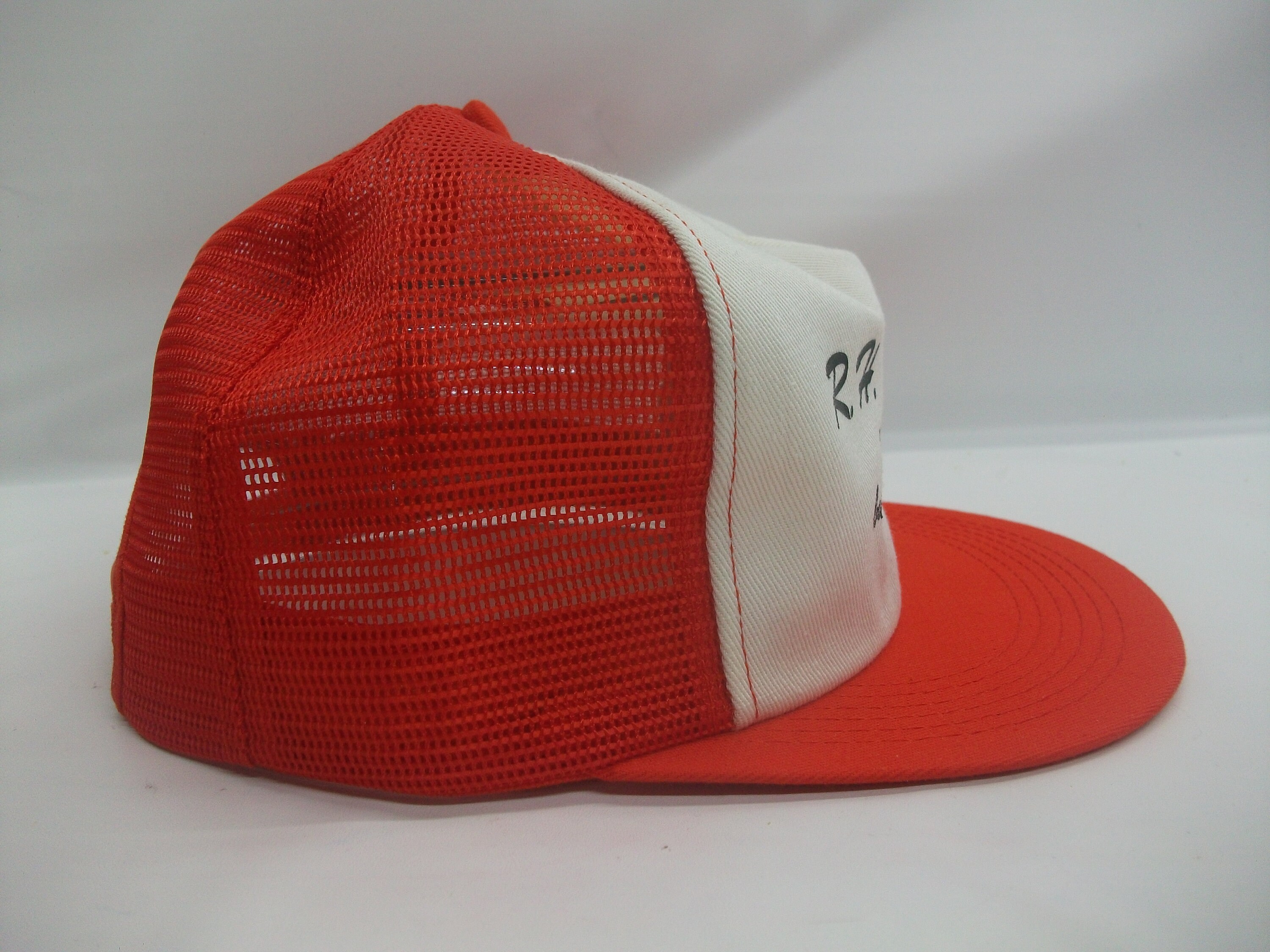 RH Woods Hat Vintage K Brand Orange White Snapback Trucker Cap Etsy