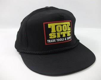 Tool Site Trade Tools & Supply Hat Vintage Black Snapback Baseball Cap