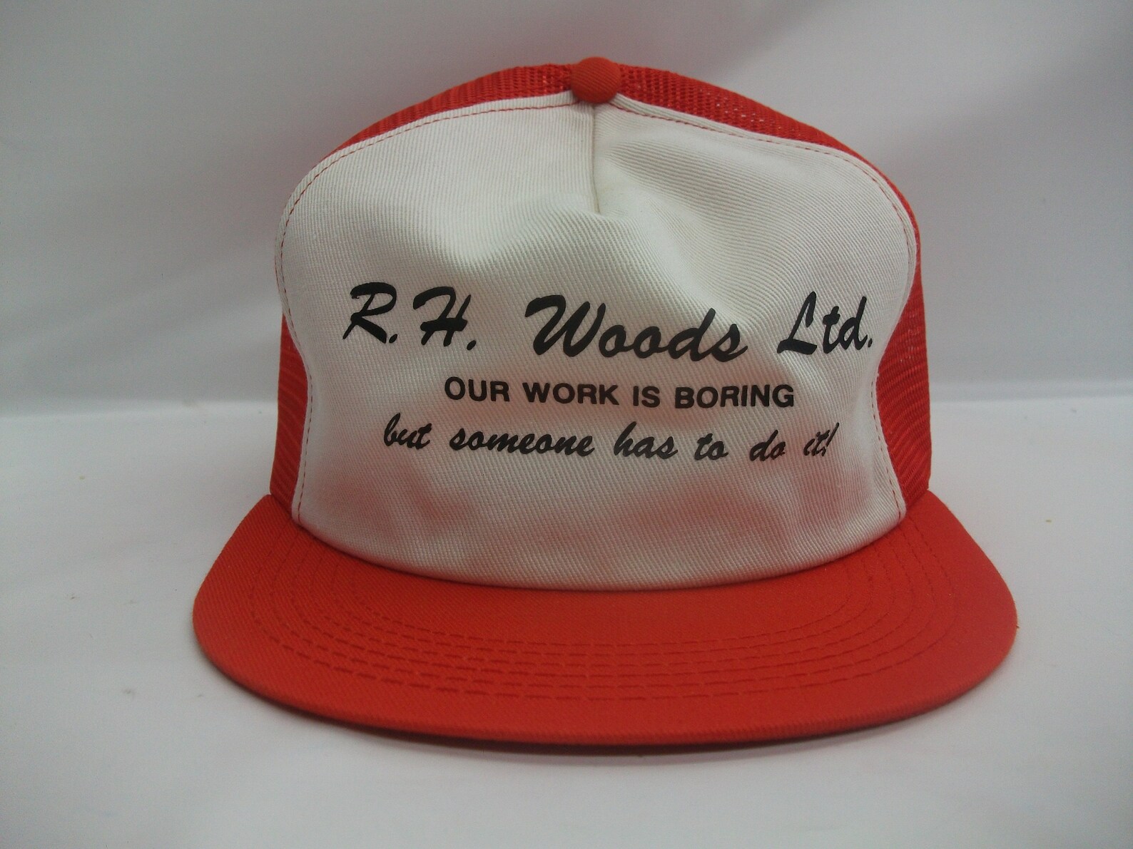 RH Woods Hat Vintage K Brand Orange White Snapback Trucker Cap Etsy
