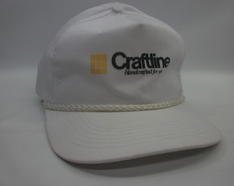 Craftline Hand Crafted For You Hat Vintage White Snapback Rope Baseball Cap