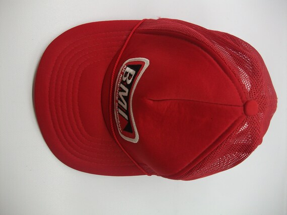 BMI Patch Hat An Adience Company Vintage Red Snap… - image 7