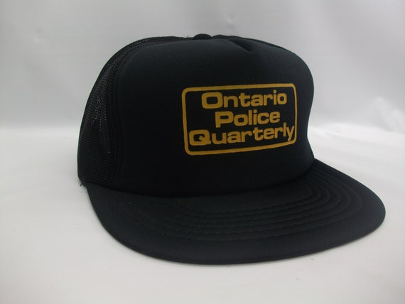 Ontario Police Quarterly Hat Vintage Black Spell … - image 1
