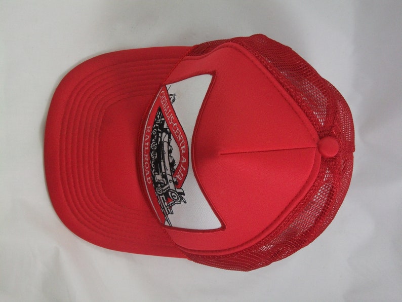 Chehalis-Centralia Railroad Large Patch Hat Vintage Red Snapback Trucker Cap