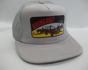 Bourgault Hat Vintage Gray Snapback Trucker Cap