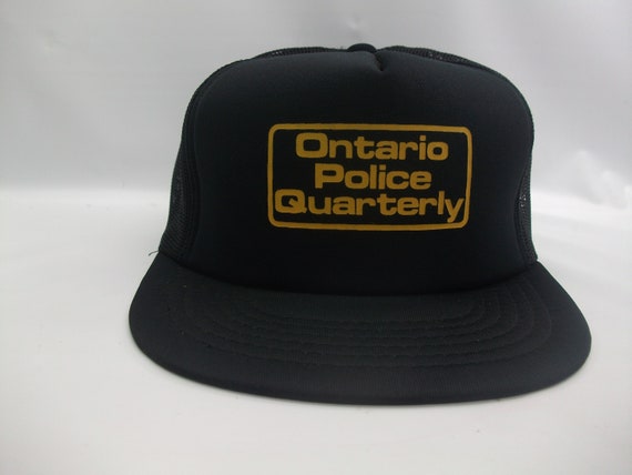 Ontario Police Quarterly Hat Vintage Black Spell … - image 2