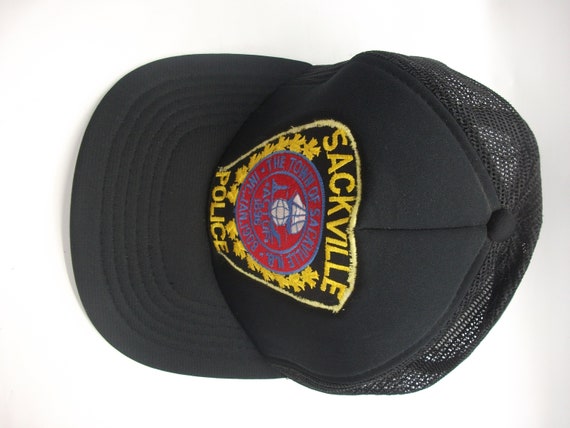 Sackville Police Patch Hat Vintage Black Snapback… - image 7