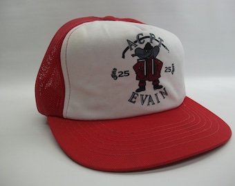 ACPT Evain 25 Elephant Hat Vintage Red White Snapback Trucker Cap