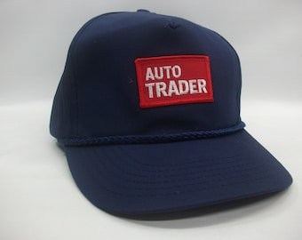 Auto Trader Patch Hat Vintage Blue Snapback Baseball Cap