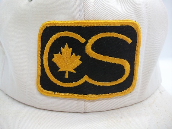CS Maple Leaf Patch Hat Vintage White Snapback Ba… - image 2