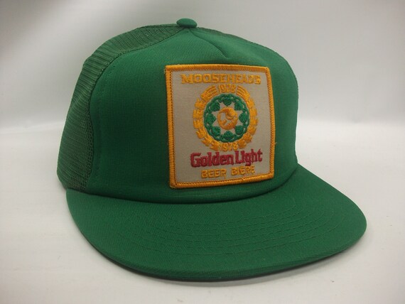 Moosehead Golden Light Beer Patch Hat Vintage Ted… - image 1