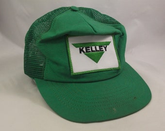 Kelly Large Patch Hat Vintage Green Snapback Trucker Cap