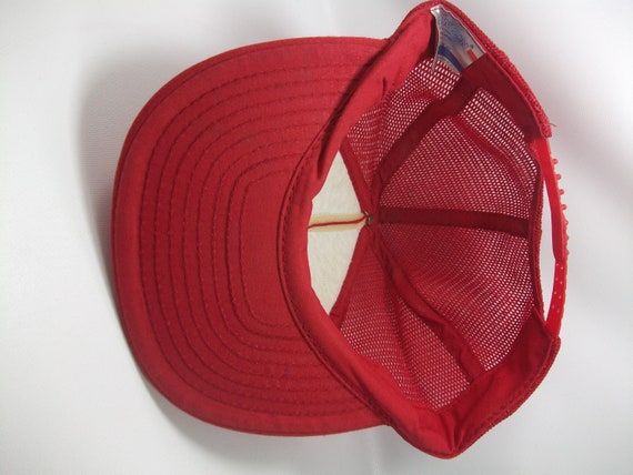Crouse Concrete Hat Vintage Red Snapback Trucker … - image 7