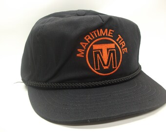 Maritime Tire Hat Vintage Black Victory Caps Snapback Baseball Cap Made Canada