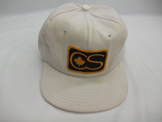 CS Maple Leaf Patch Hat Vintage White Snapback Ba… - image 7