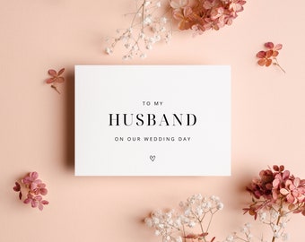 To My Husband Card | Groom Card | Groom Gift | Wedding Day Card | Future Husband Gift | 4 x 6