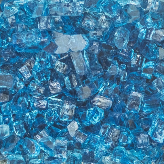 Sky Blue Fire Glass 1 2 Etsy