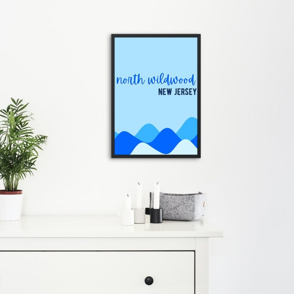 Printable North Wildwood Art, Home Decor, Dorm Art, Trendy Digital Print