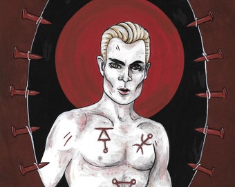 Spike from Buffy the Vampire Slayer Original Art Print, "Love is Blood"