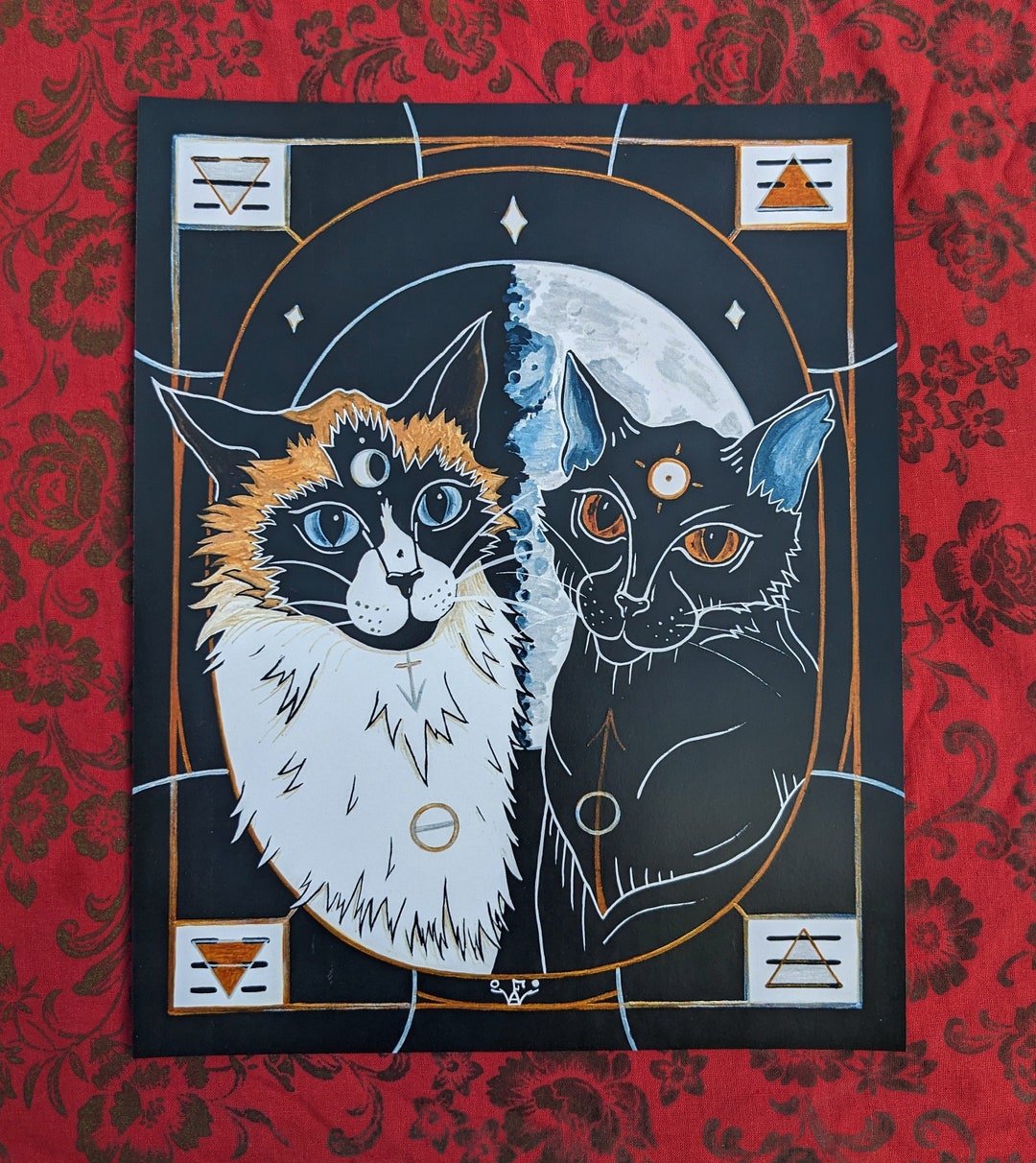 リチャードスペンサー　Moon Cat 版画 リチャードスペンサー Moon Cat 版画