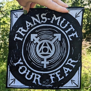 Trans-Mute Your Fear Alchemy Back Patch for Transgender Rights