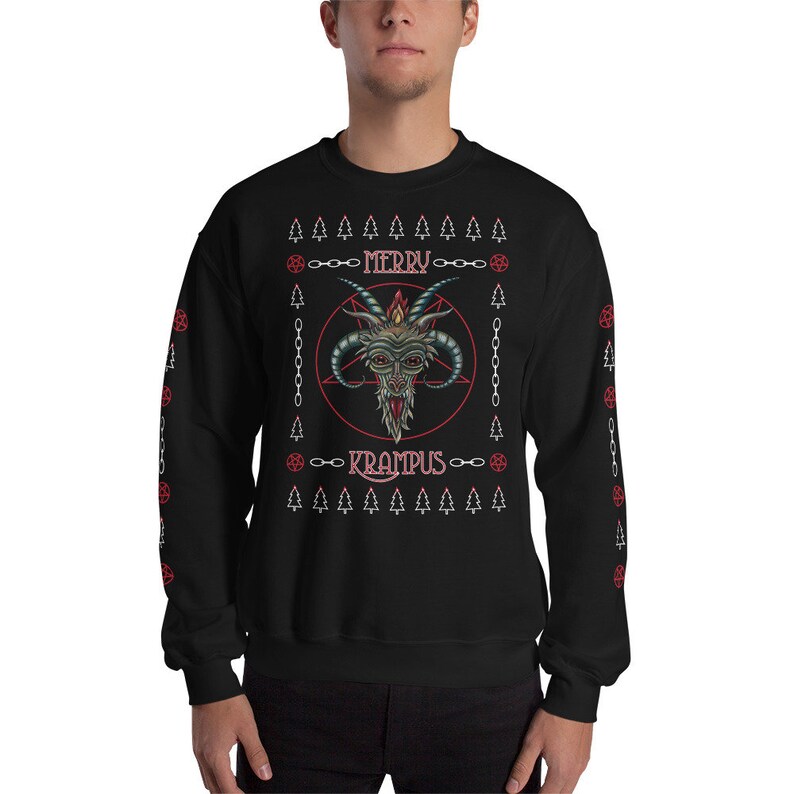 Krampus Baphomet Ugly Christmas Sweater Krampus Sweatshirt | Etsy