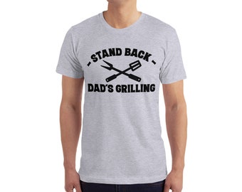 Download Free stand back dad's grilling t shirt - dad gift - dad t shirt - mens t-shirt mockups PSD Template