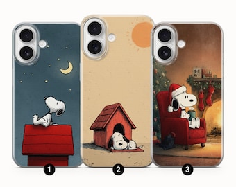 Snoopy Cartoon Dog TPU-gel telefoonhoesje iPhone, Samsung, Google Pixel