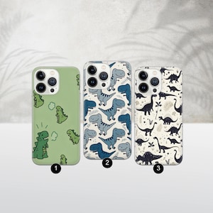 Dino Phone Case Jurassic Cover for iPhone 16e, 16Pro Max, 15 Plus, 14, 13, 12, 11, XS & Samsung S25, S24, S23, S22, A56, A55, Pixel 9, 8, 7